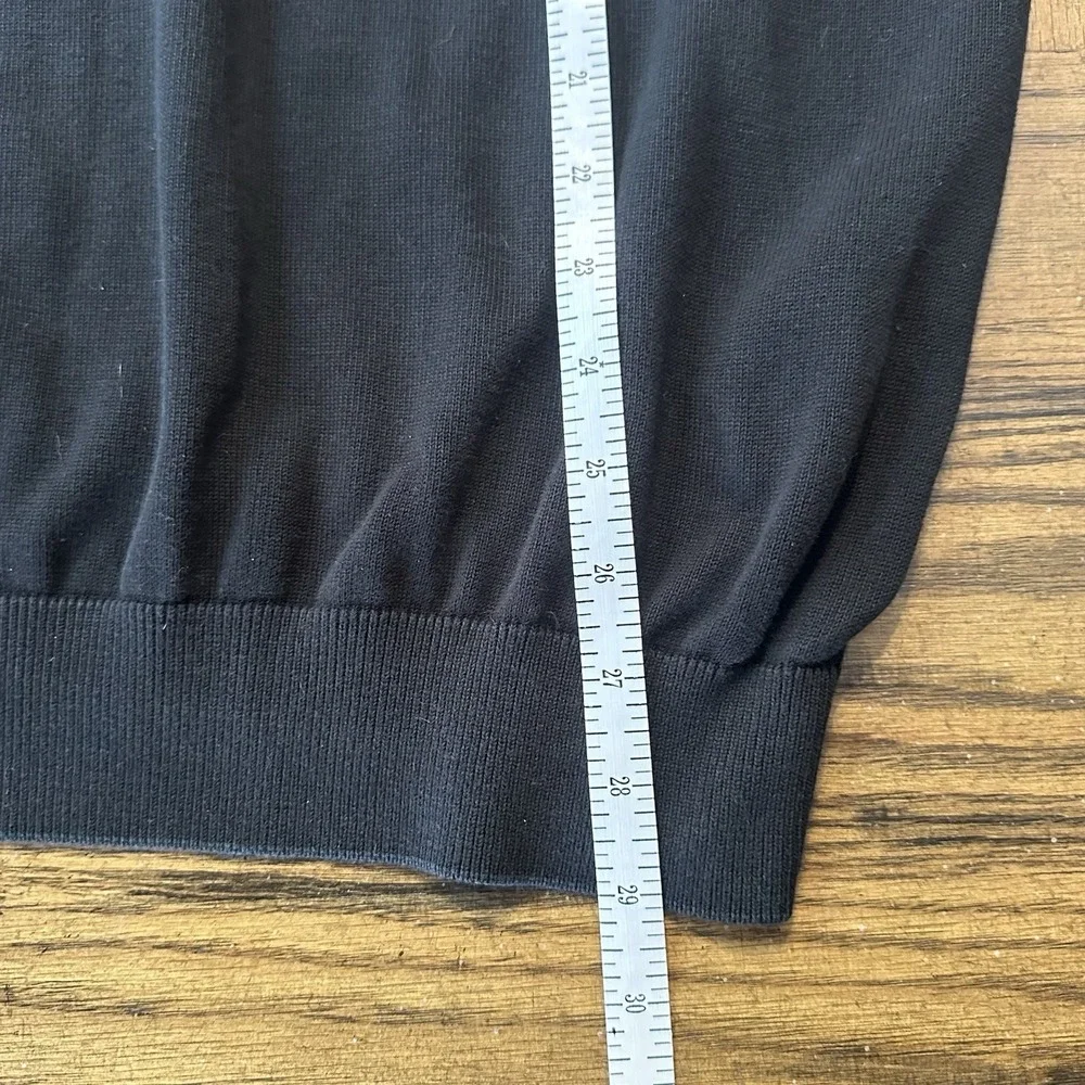Lacoste Mens Black Sweater Shirt Classic Fit Crew Neck LS Pullover Logo Size XL